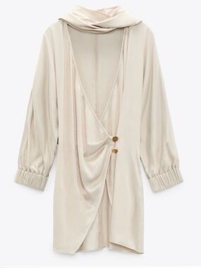 Zara Satin Wrap Top